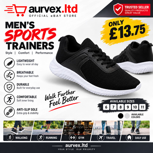 Mens black running - black,